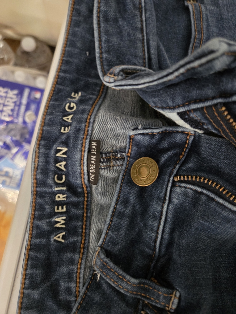 American Eagle Outfitters Men’s Dark Blue The Dream Jean - Classic Denim Jeans